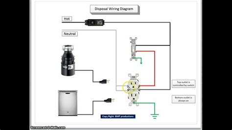 kitchen disposal switch wiring diagram